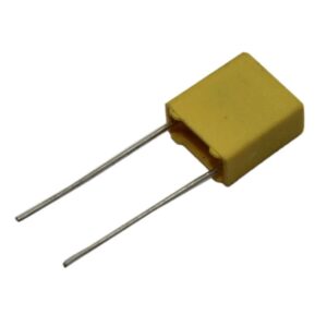 خازن 100 نانو فاراد 250 ولت پایه کوتاه مدل ام کا تی